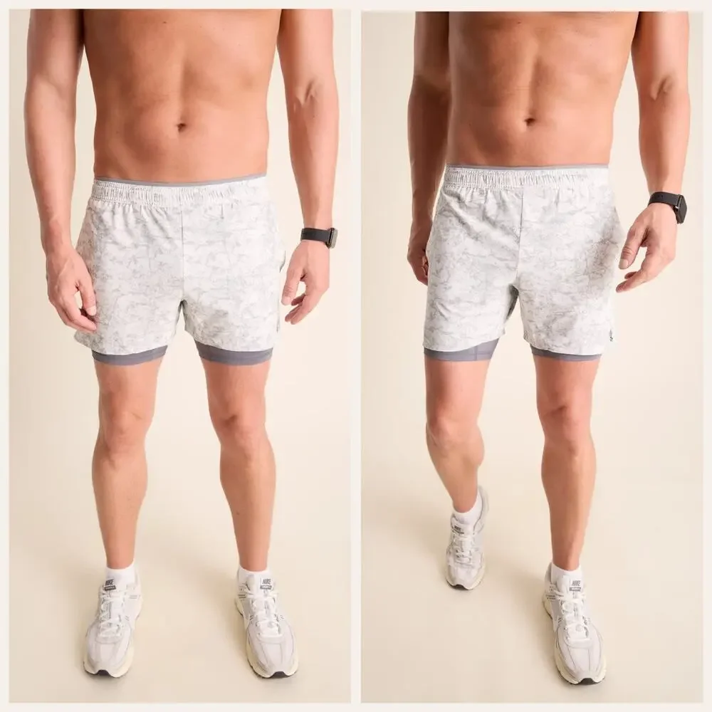 Chubbies Shorts Mens XL 5.5 Inch Gray Tie Dye Boxer Lined Athlounger 80s